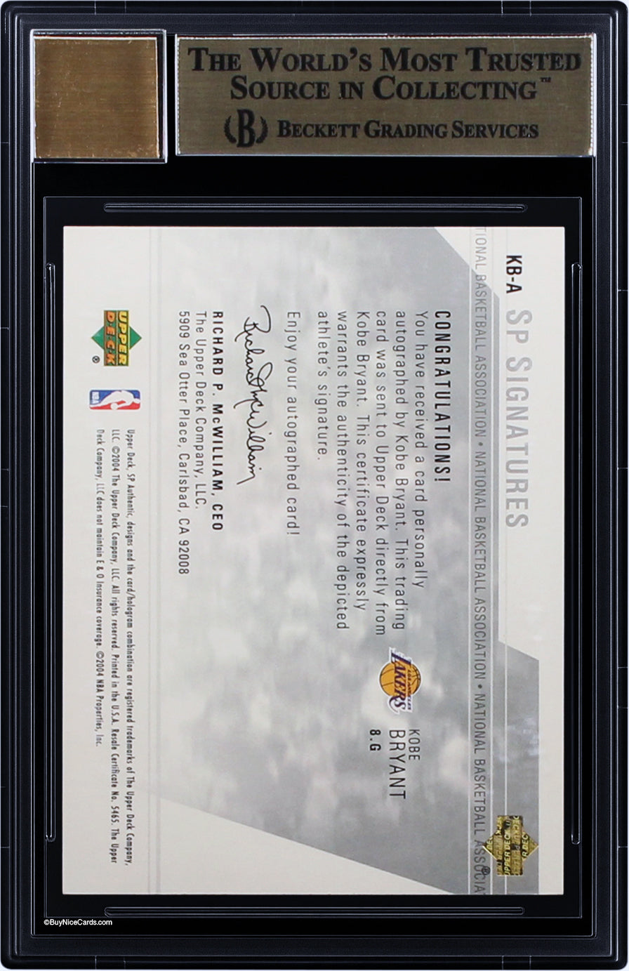 2003-04 Kobe Brytant Upper Deck SP Authentic Auto #KBA BGS 9.5