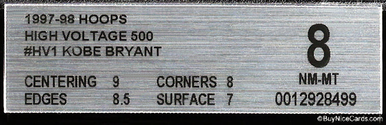 1997-98 Kobe Bryant Hoops High Voltage 500 SP /500 #HV1 BGS 8