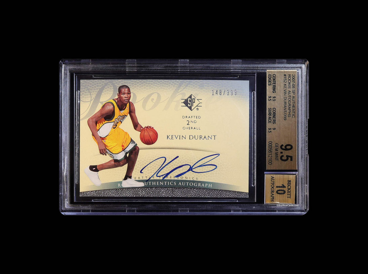 2007-08 Kevin Durant Upper Deck SP Authentic RC Rookie Auto /399 BGS 9.5 / 10