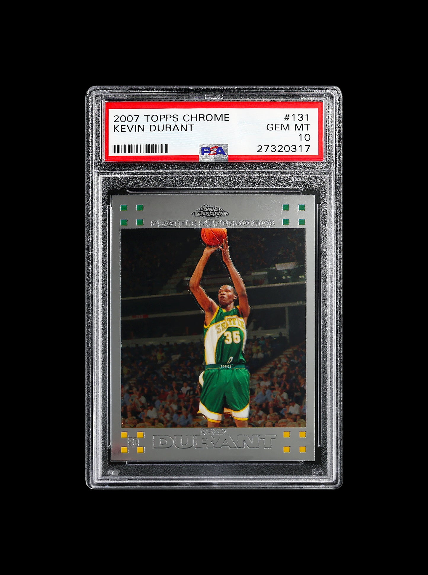 2007 Kevin Durant Topps Chrome Base RC Rookie #131 PSa 10 Gem Mint