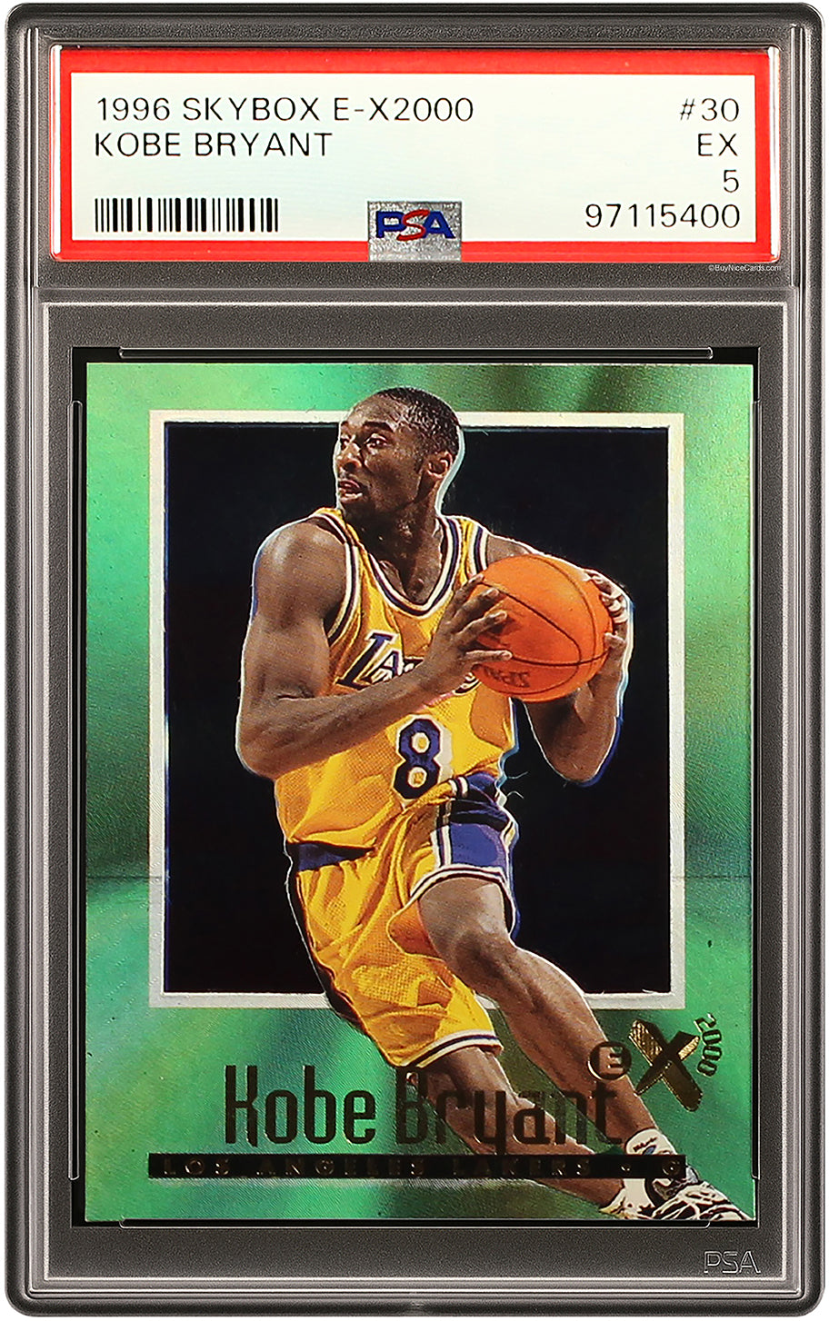 1996 Kobe Bryant Skybox E-X2000 RC Rookie #30 PSA 5 EX