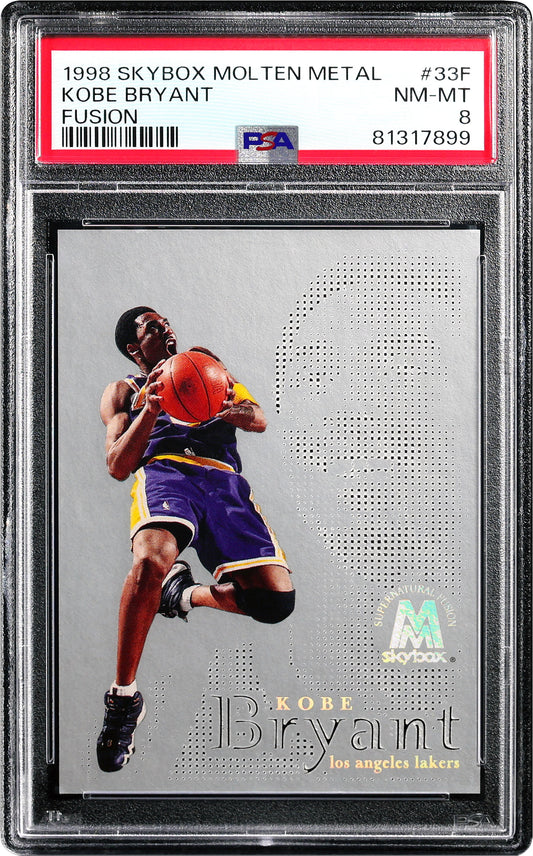 1998 Kobe Bryant Fleer Skybox Molten Metal Fusion /250 #33F PSA 8