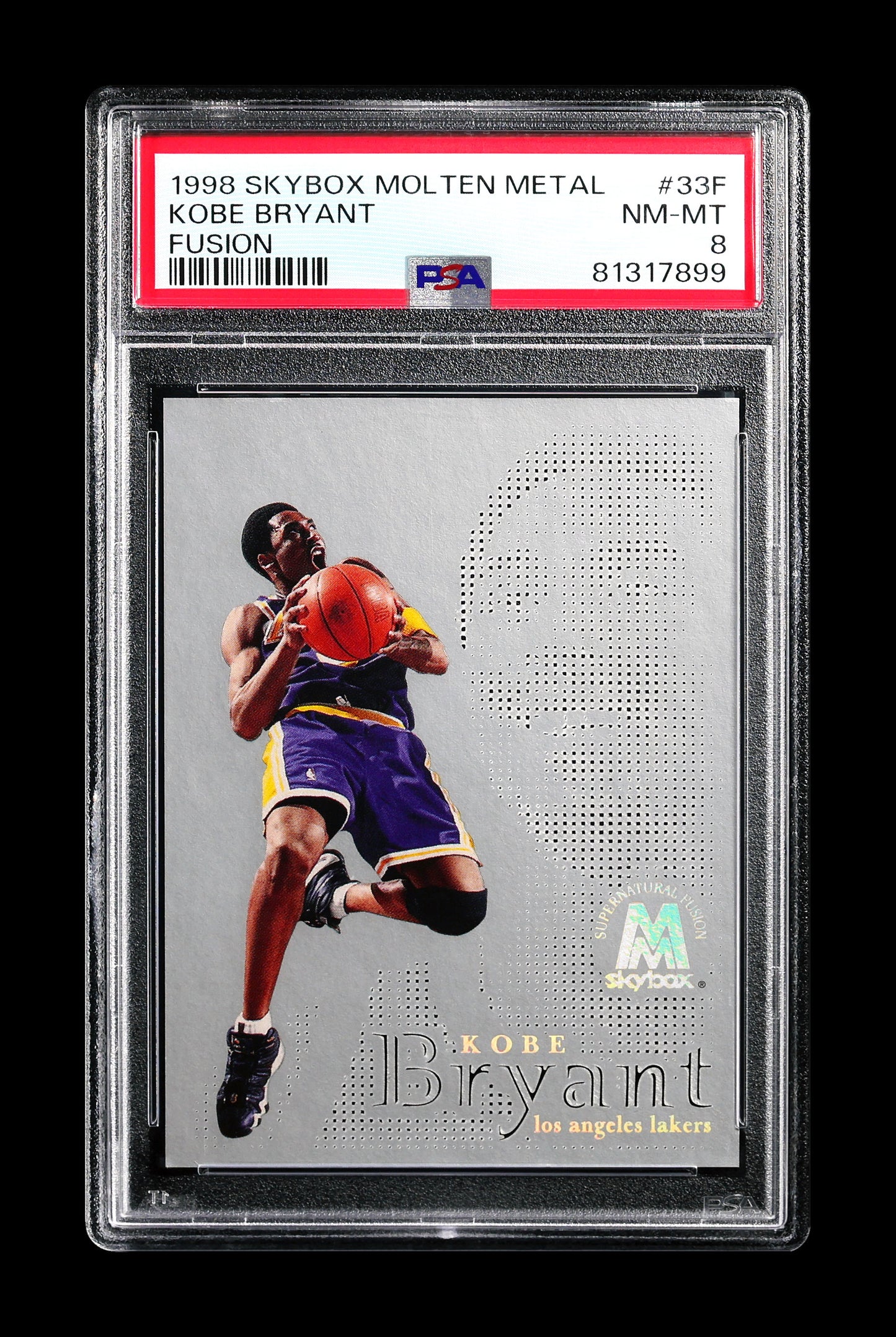 1998 Kobe Bryant Fleer Skybox Molten Metal Fusion /250 #33F PSA 8