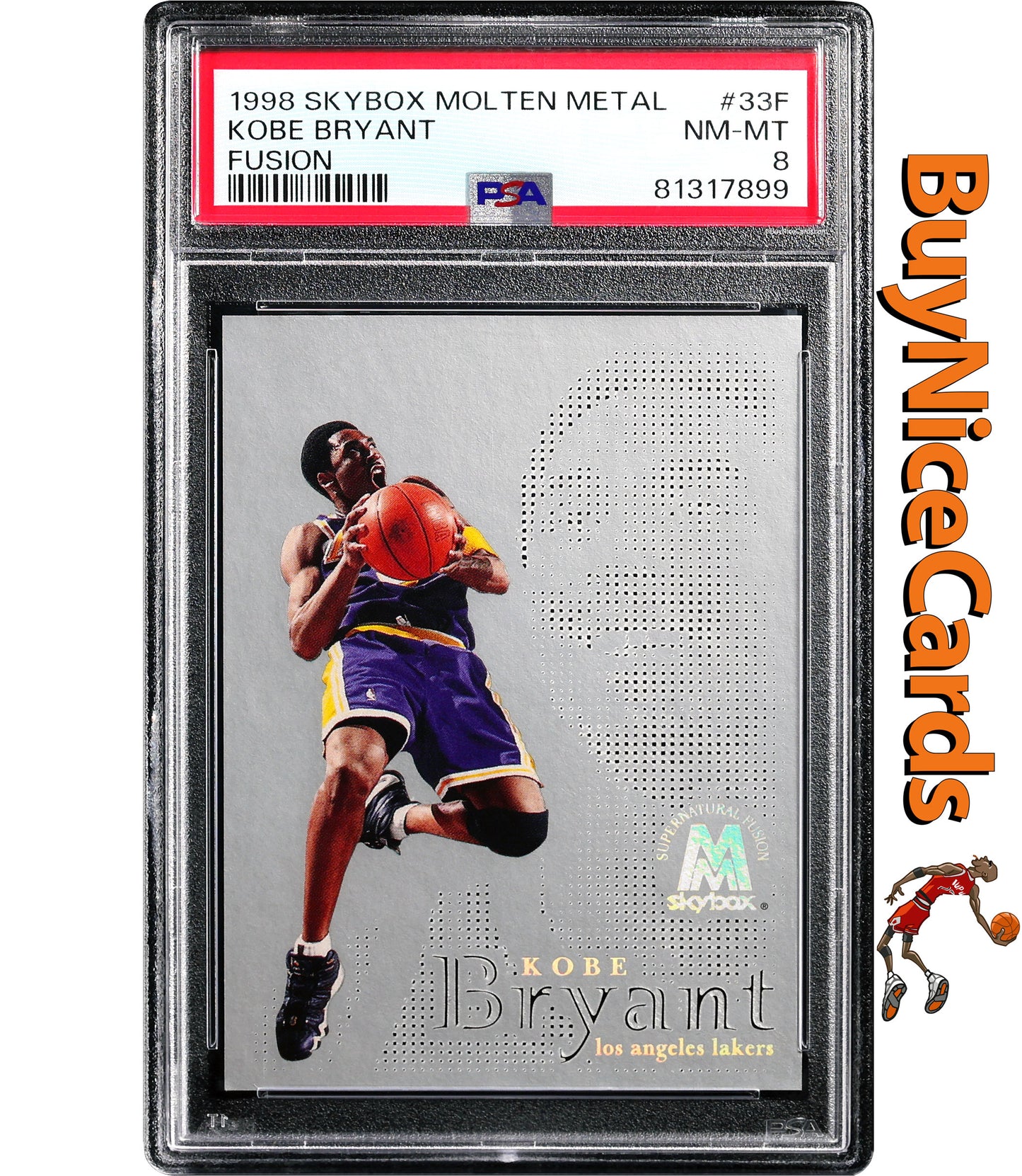 1998 Kobe Bryant Fleer Skybox Molten Metal Fusion /250 #33F PSA 8