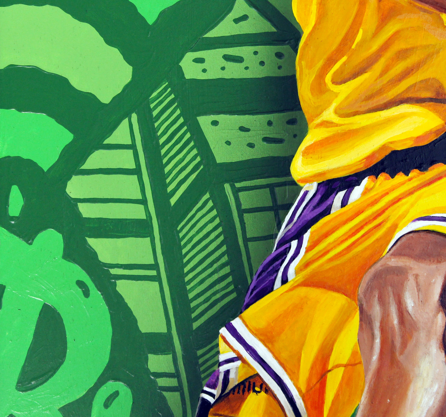 2.  Kobe PMG, 2025 by Kevin 'Ohnoes' Gold - Acrylic on wood panel in Tasmanian wood frame
