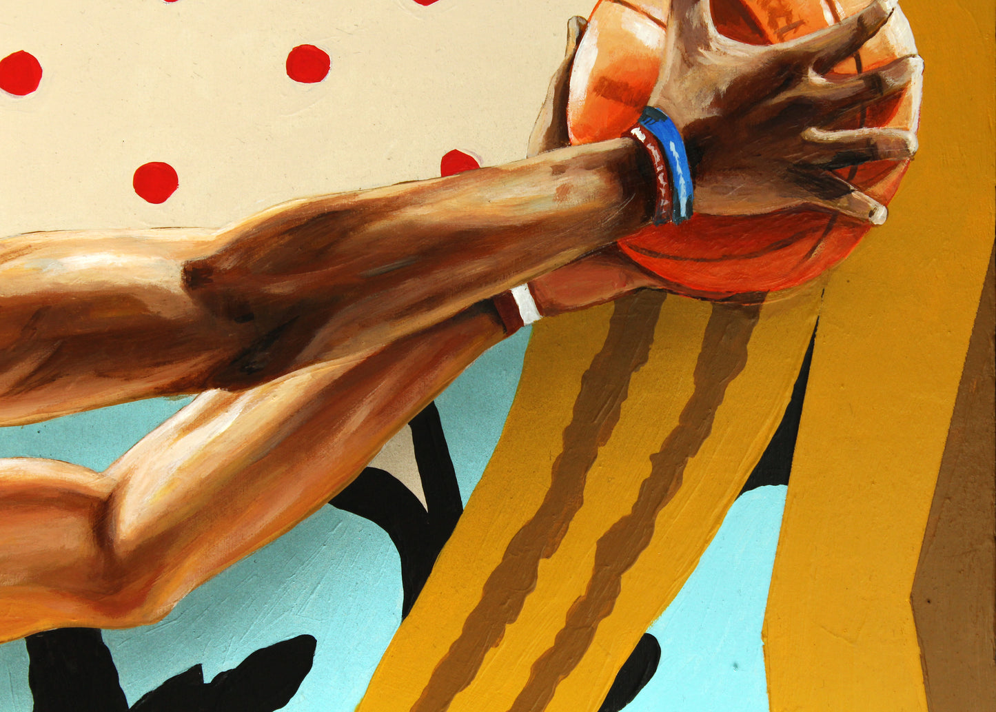 3. Bron Chrome Gold, 2025 by Kevin 'Ohnoes' Gold - Acrylic on Wood Panel in Tasmanian Wood Frame