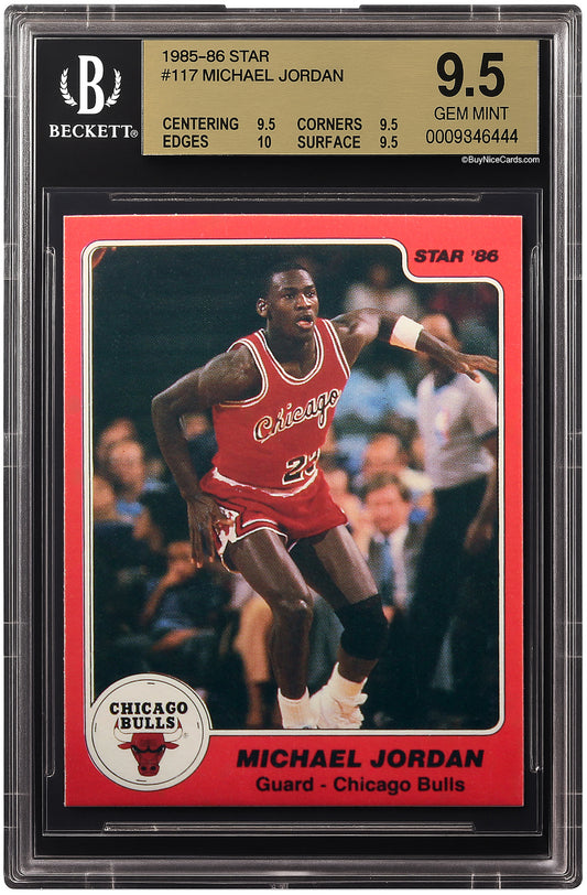 1985-86 Michael Jordan Star RC Rookie #117 BGS 9.5 True Gem +