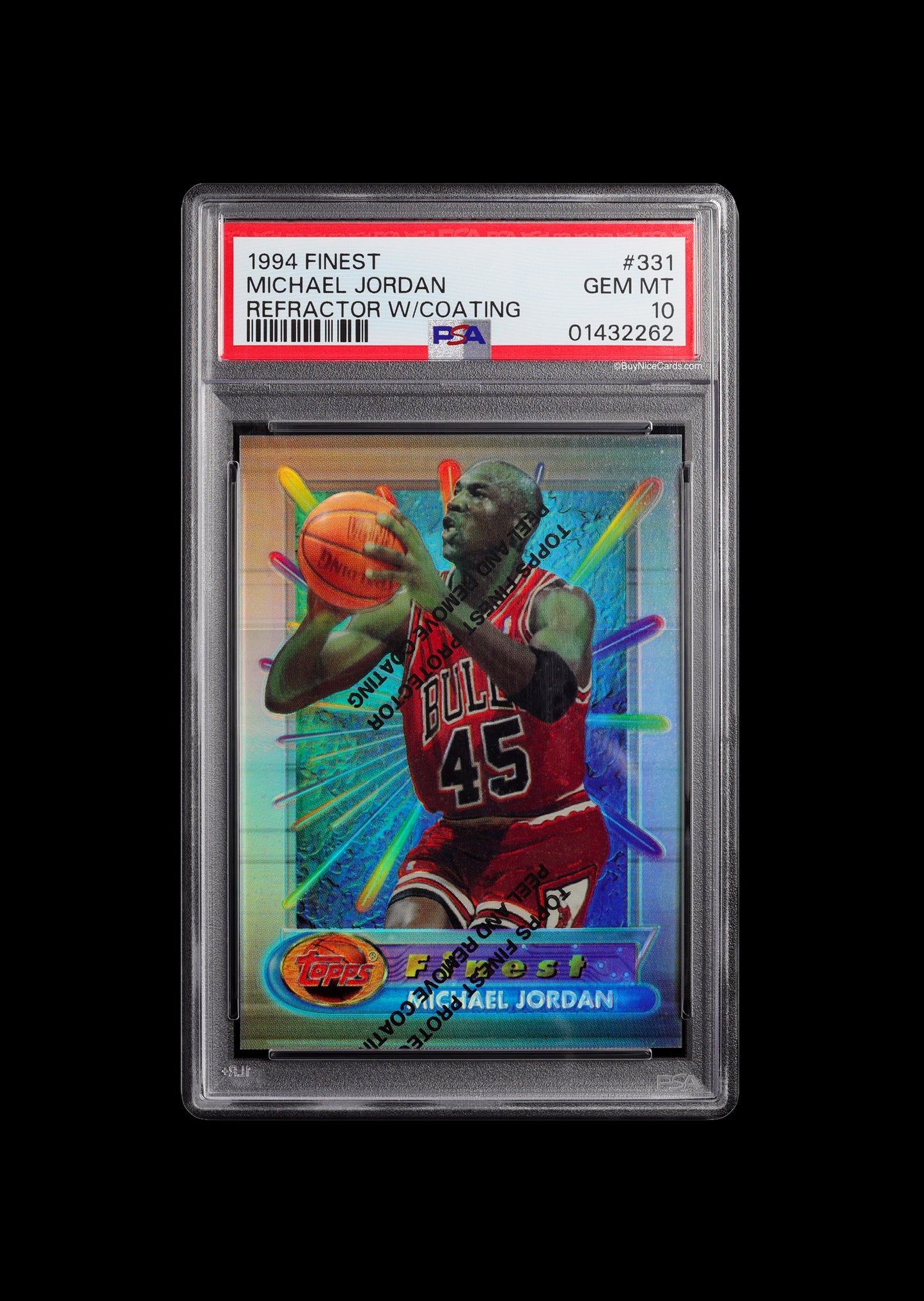 1994 Michael Jordan Topps Finest Refractor SP # 331 PSA 10 Gem Mint