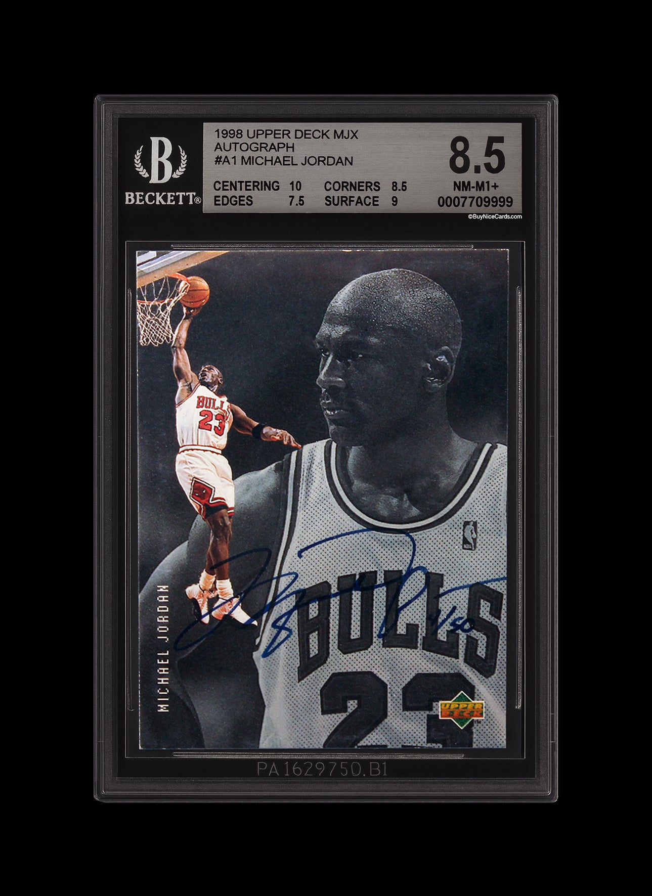 1999 Michael Jordan Upper Deck MJX SP Auto /50 # A1 BGS 8.5