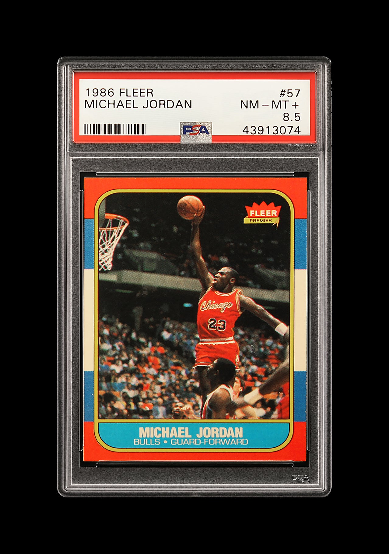 1986 Michael Jordan Fleer RC Rookie # 57 PSA 8.5 NM-MT+