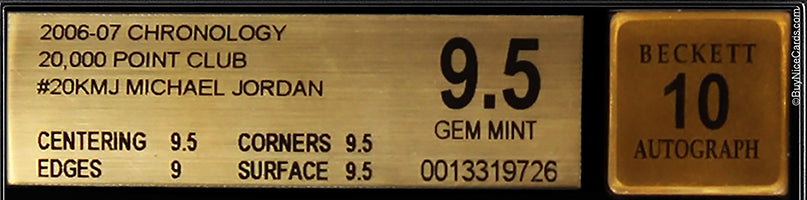 2006-07 Michael Jordan Upper Deck Chronology 20,000 Point Club SP Auto /25 # 20kMJ BGS 9.5 Gem Mint
