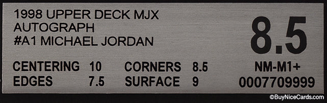 1999 Michael Jordan Upper Deck MJX SP Auto /50 # A1 BGS 8.5