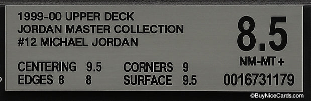 1999-00 Michael Jordan Upper Deck Master Collection #12 /500 BGS 8.5