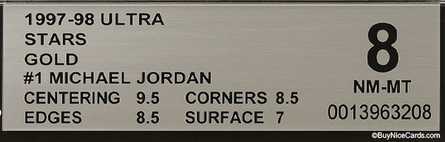 1997-98 Michael Jordan Fleer Ultra Stars Gold SP # 1 BGS 8