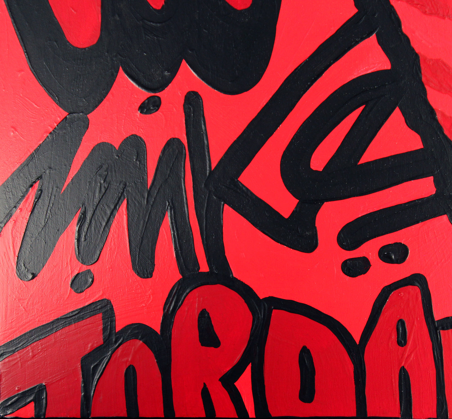 1.  MJ Ruby, 2025 by Kevin 'Ohnoes' Gold - Acrylic on wood panel in Tasmanian wood frame