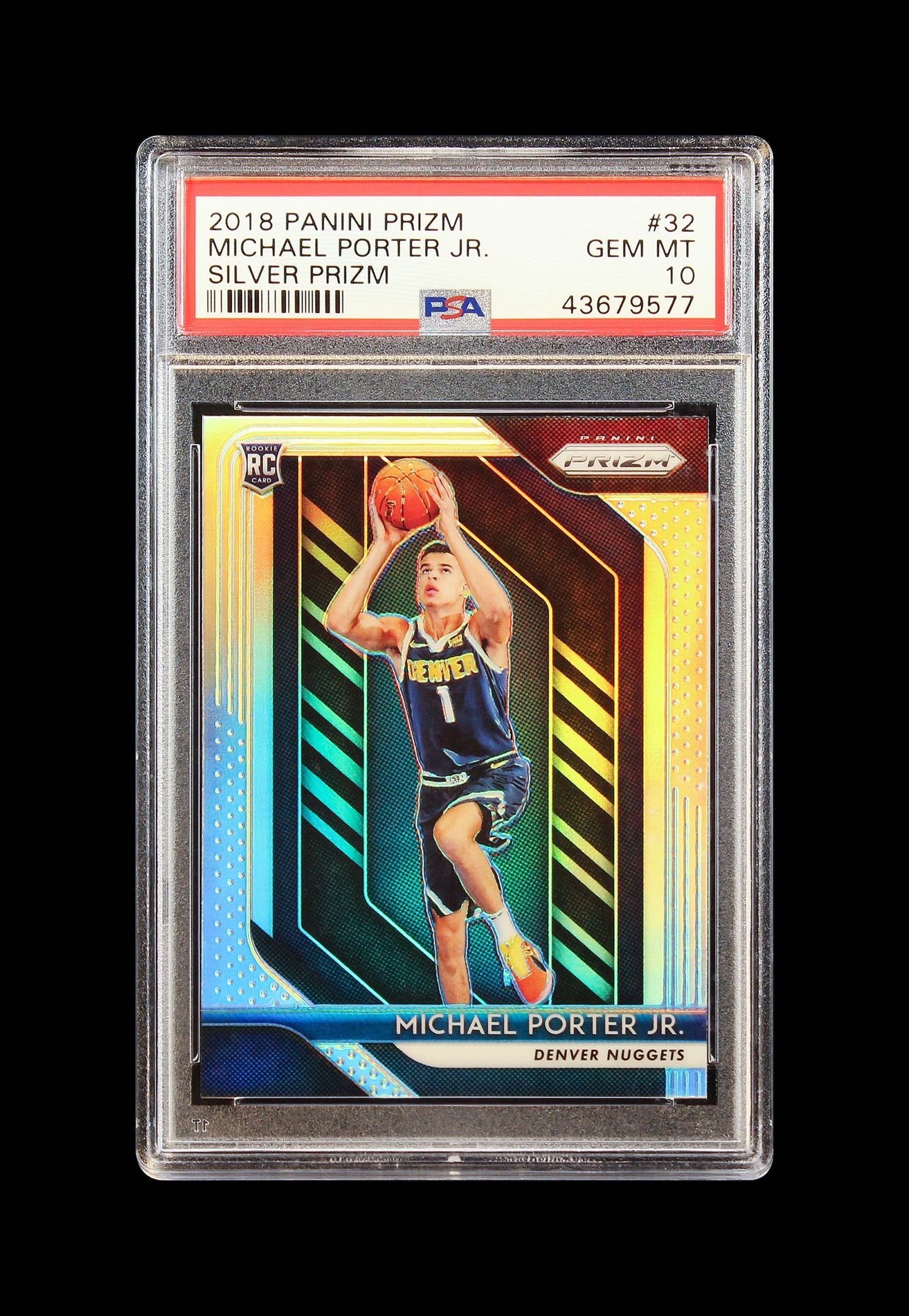 2018 Michael Porter Jr. Panini Prizm Silver Prizms RC Rookie #32 PSA 10 Gem Mint