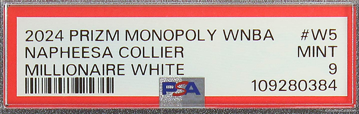 2024 Napheesa Collier Panini Prizm Monopoly WNBA Millionaire White SP #W5 PSA 9 Mint