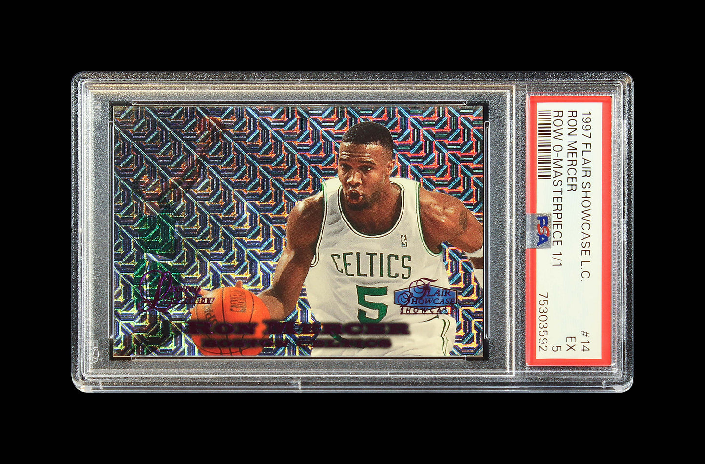 1997 Ron Mercer Flair Showcase Legacy Row 0 Masterpiece 1/1 #14 PSA 5