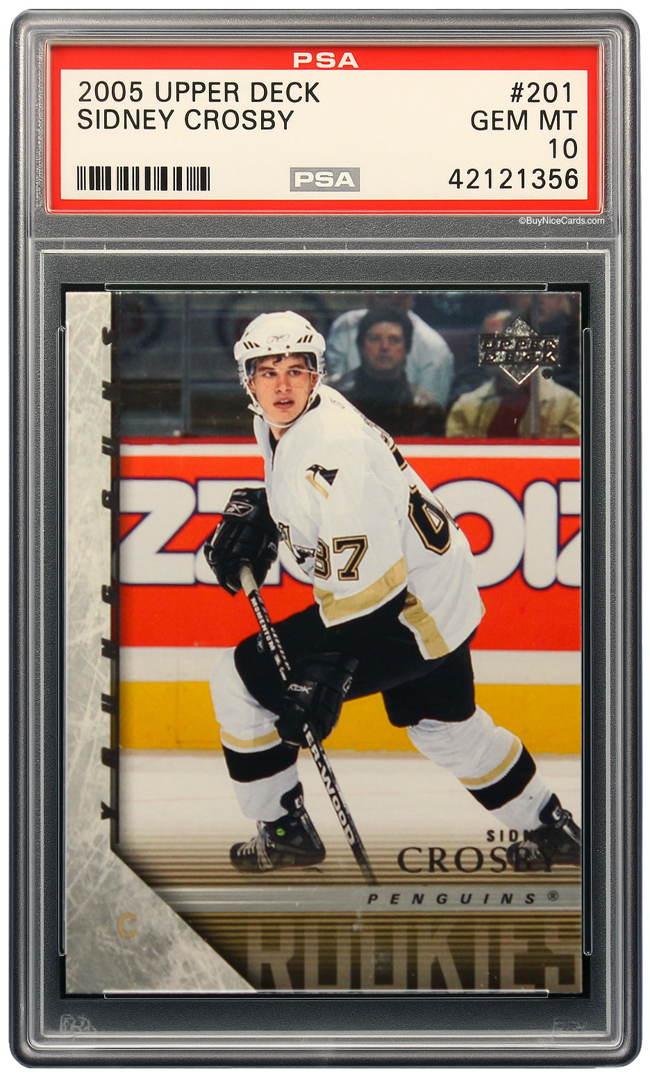 2005 Sidney Crosby Upper Deck Young Guns RC Rookie #201 PSA 10 Gem Mint