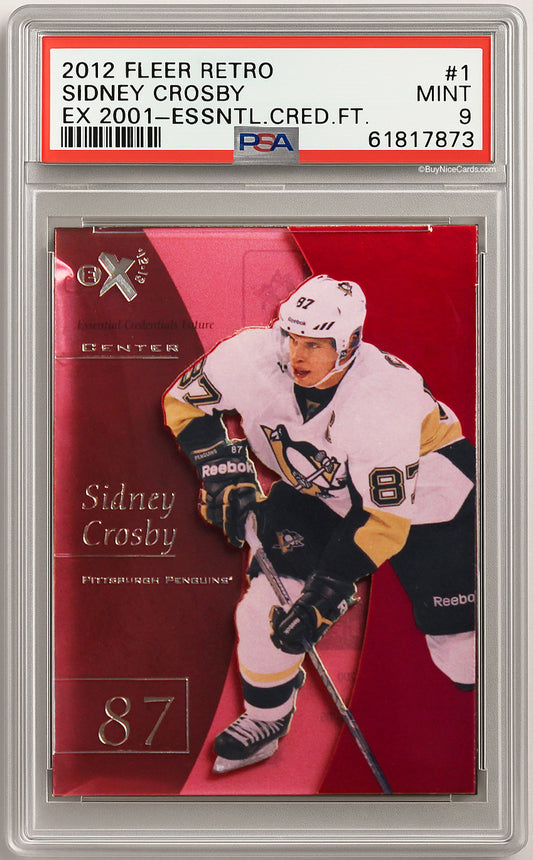 2012 Sidney Crosby UD Fleer Retro Essential Credentials Future /24 PSA 9 Pop 3