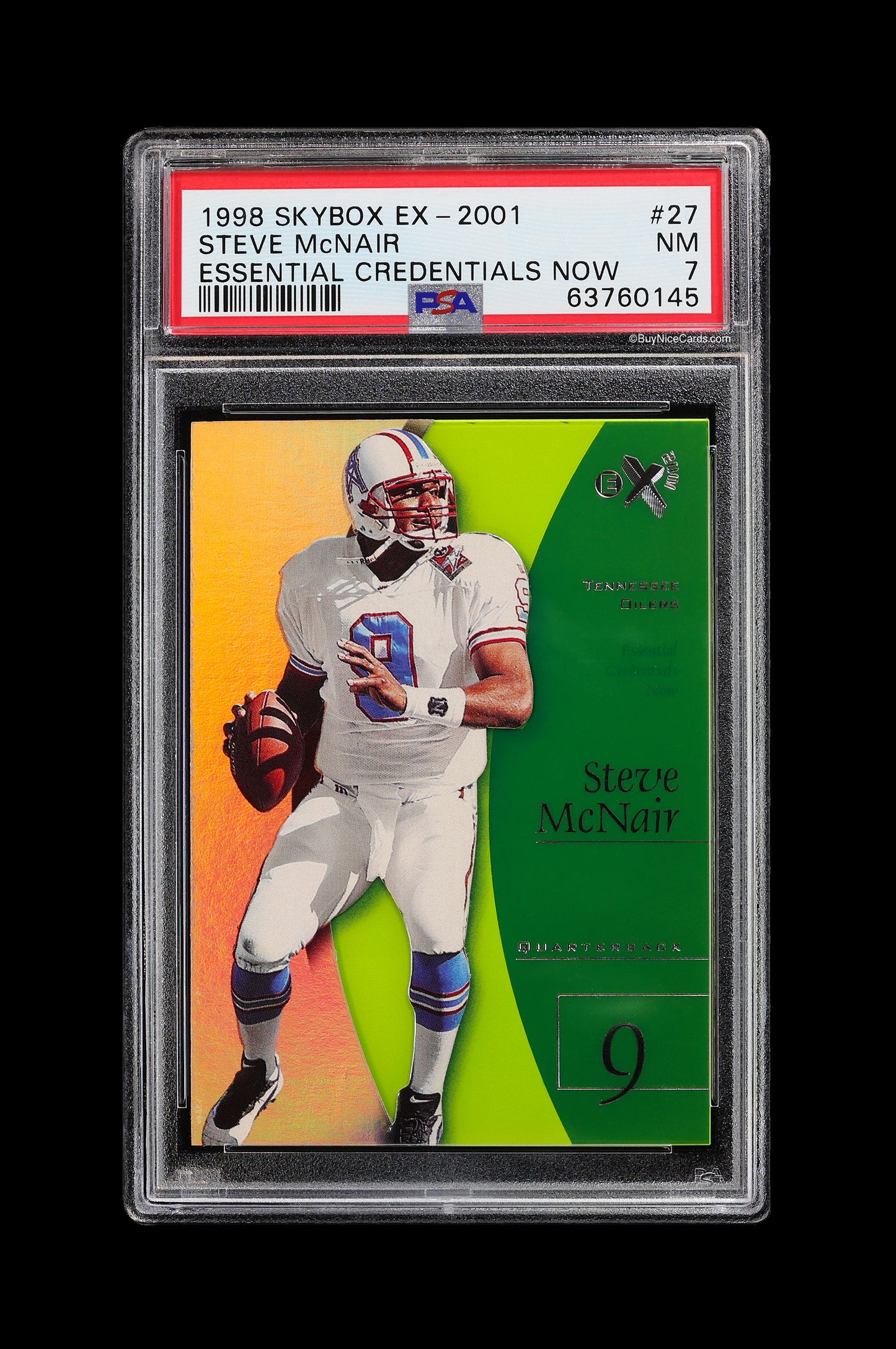 1998 Steve Mcnair Skybox EX-2001 Essential Credentials Now #27 /27 PSA 7