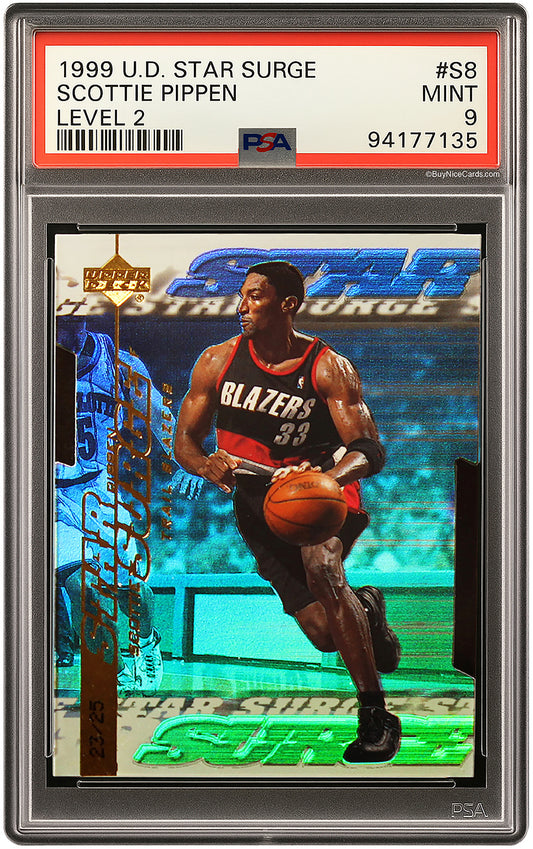 1999 Scottie Pippen Upper Deck Star Surge Level 2 #S8 PS A9 Mint