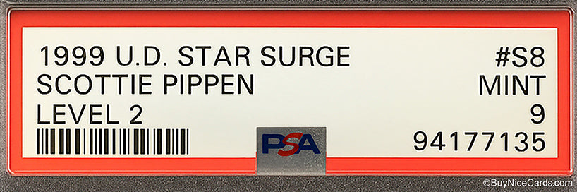 1999 Scottie Pippen Upper Deck Star Surge Level 2 #S8 PS A9 Mint