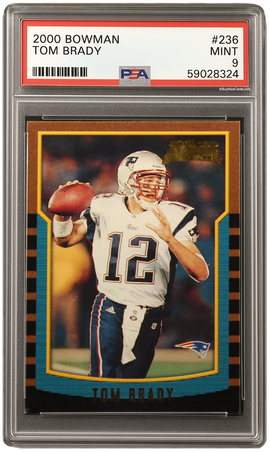 2000 Tom Brady Bowman RC Rookie #236 PSA 9 Mint