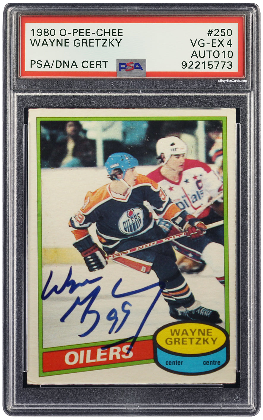 1980 Wayne Gretzky O-Pee-Chee OPC Auto # 250 PSA 4 with 10 Auto