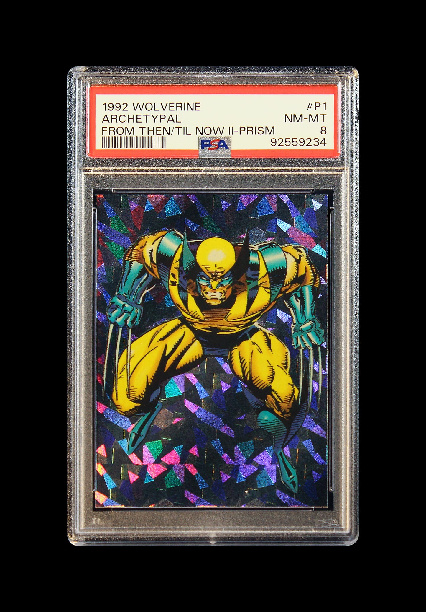 1992 Wolverine Archetypal From Then/Til Now II Prism #P1 PSA 8
