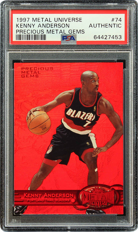 1997 Kenny Anderson Skybox Metal Universe Pmg Precious Metal Gems Red /100 Psa