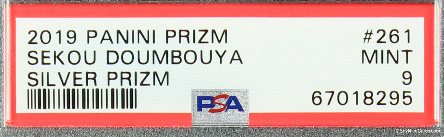 2019 Sekou Doumbouya Panini Prizm Silver Prizms SP RC Rookie #261 PSA 9 Mint