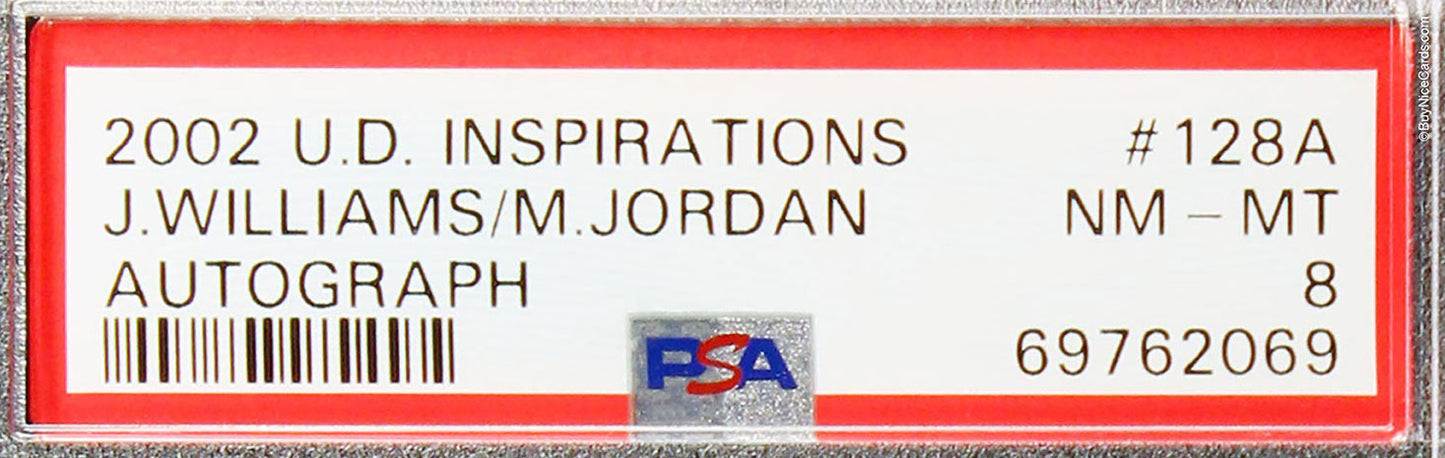 2002 Michael Jordan - Jay Williams Ud Inspirations Sp Auto /275 #128a PSA 8 Mint