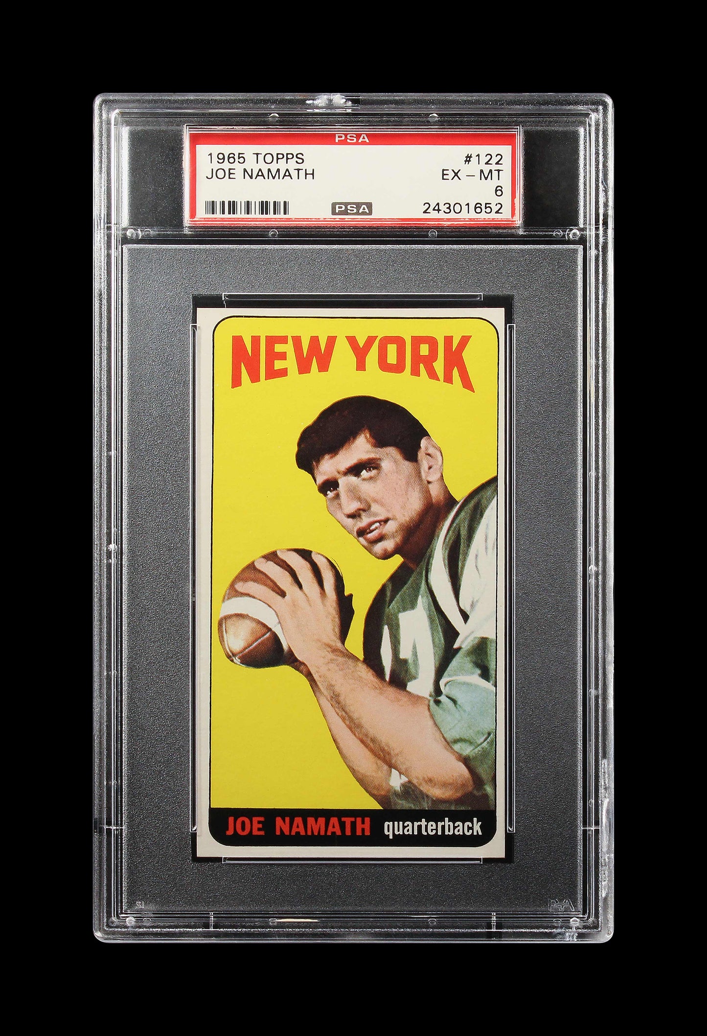1965 Joe Namath Topps Rc Rookie #122 Psa 6 Ex-mt