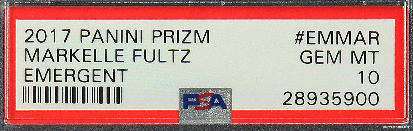 2017 Markelle Fultz Panini Prizm Emergent Base Rc Rookie #emmar Psa 10 Gem Mint