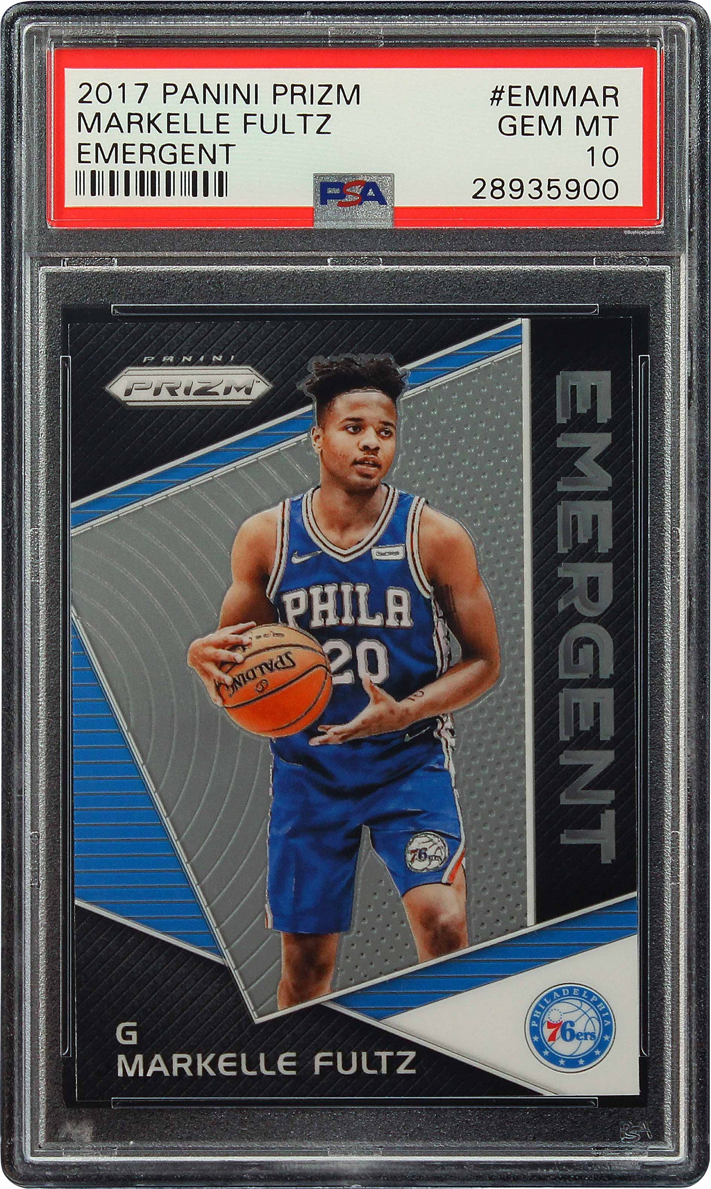 2017 Markelle Fultz Panini Prizm Emergent Base Rc Rookie #emmar Psa 10 Gem Mint