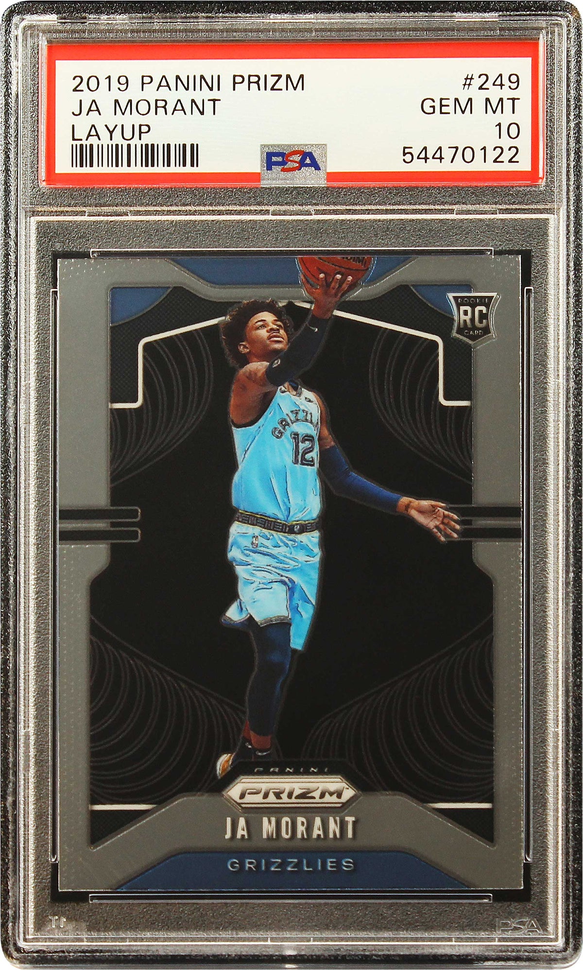 2019 Ja Morant Panini Prizm Base Layup Variation SP RC Rookie #249 PSA 10 Gem Mint