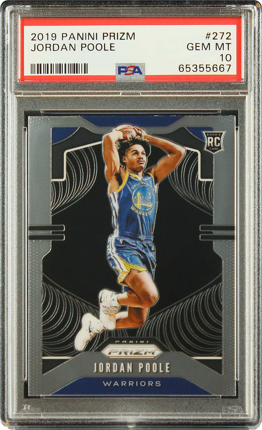 2019 Jordan Poole Panini Prizm Base RC Rookie #272 PSA 10 Gem Mint