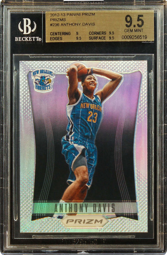 2012-13 Anthony Davis Panini Prizm Silver Prizms Refractor Rc Rookie 236 Bgs 9.5