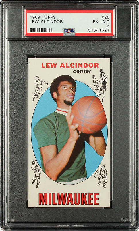 1969 Lew Alcindor Kareem Abdul-jabbar Topps Rc Rookie #25 Psa 6 Ex-mt