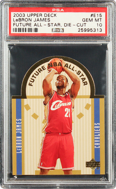 2003 Lebron James Upper Deck Future All-star Die-cut SP RC Rookie #E15 PSA 10 Gem Mint