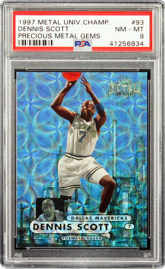 1997 Dennis Scott Metal Universe Championship Pmg Precious Metal Gems #93  Psa 8