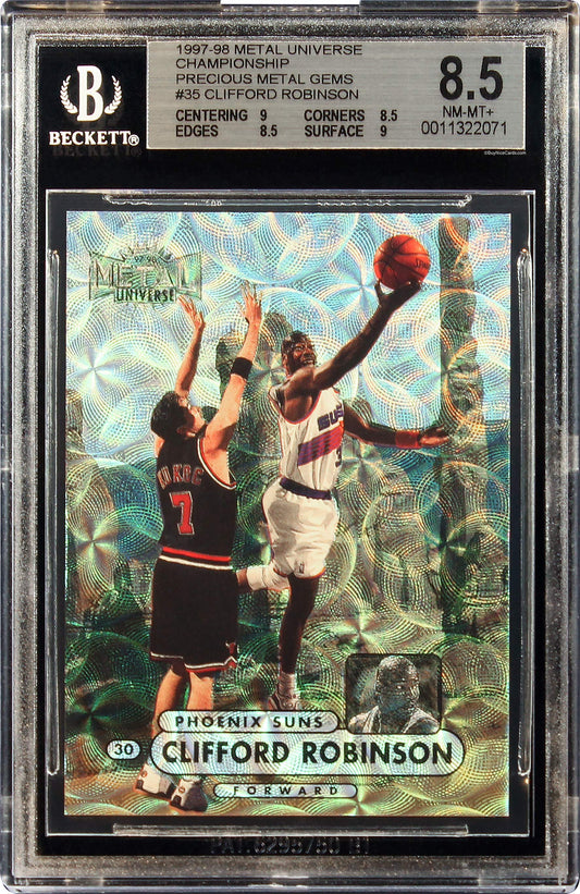 1997-98 Clifford Robinson Metal Universe Pmg Championship /50 #35 Bgs 8.5