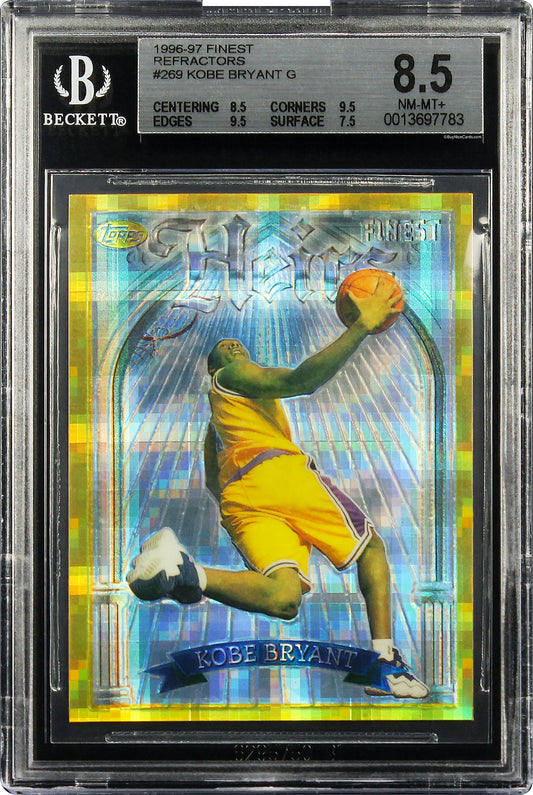 1996-97 Kobe Bryant Topps Finest Gold Refractors G Rc Rookie G #269 Bgs 8.5