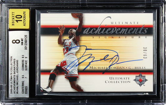 2005-06 Michael Jordan Ud Ultimate Collection Achievements Auto /63 #uamj Bgs 8