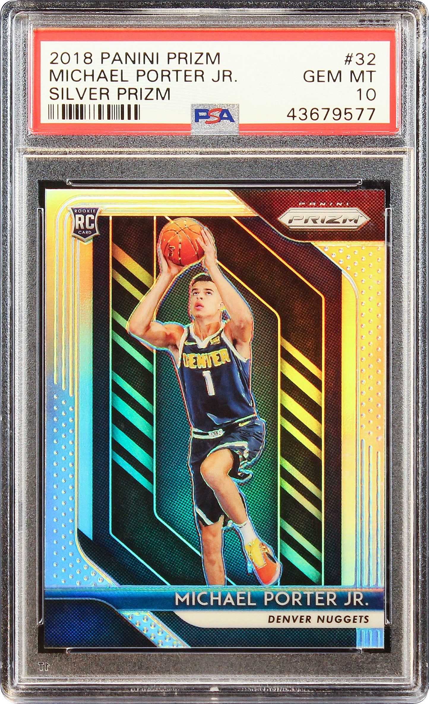 2018 Michael Porter Jr. Panini Prizm Silver Prizms RC Rookie #32 PSA 10 Gem Mint