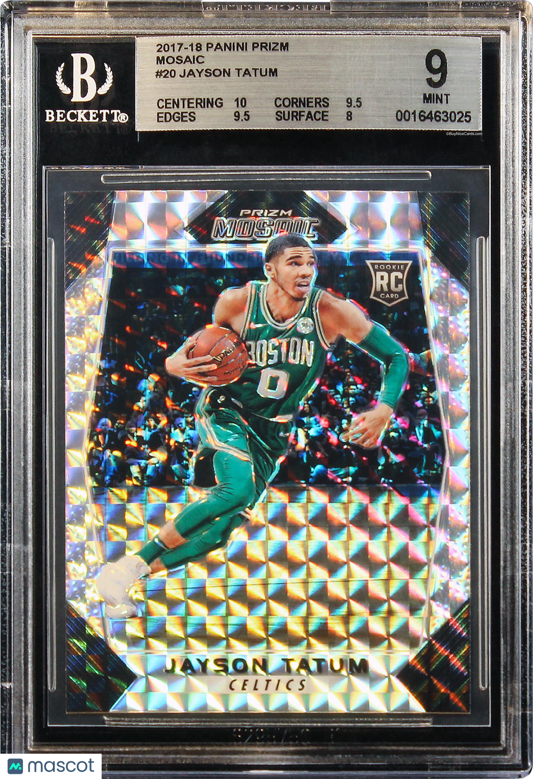 2017-18 Jayson Tatum Panini Prizm Mosaic RC Rookie #20 BGS 9 Mint