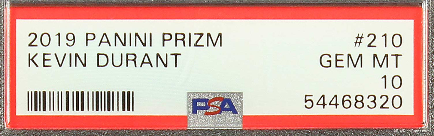 2019 Kevin Durant Panini Prizm Base #210 PSA 10 Gem Mint