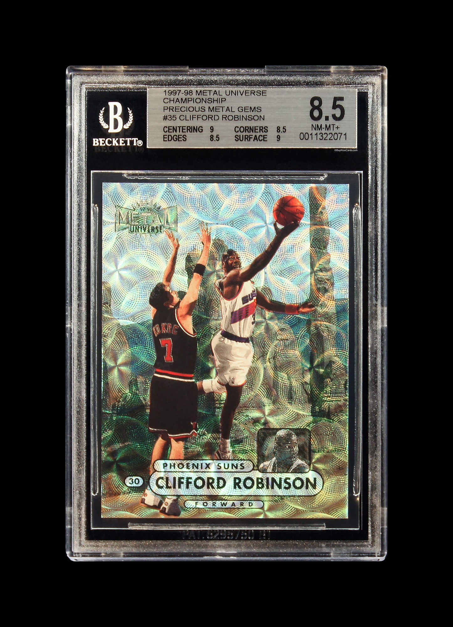 1997-98 Clifford Robinson Metal Universe Pmg Championship /50 #35 Bgs 8.5