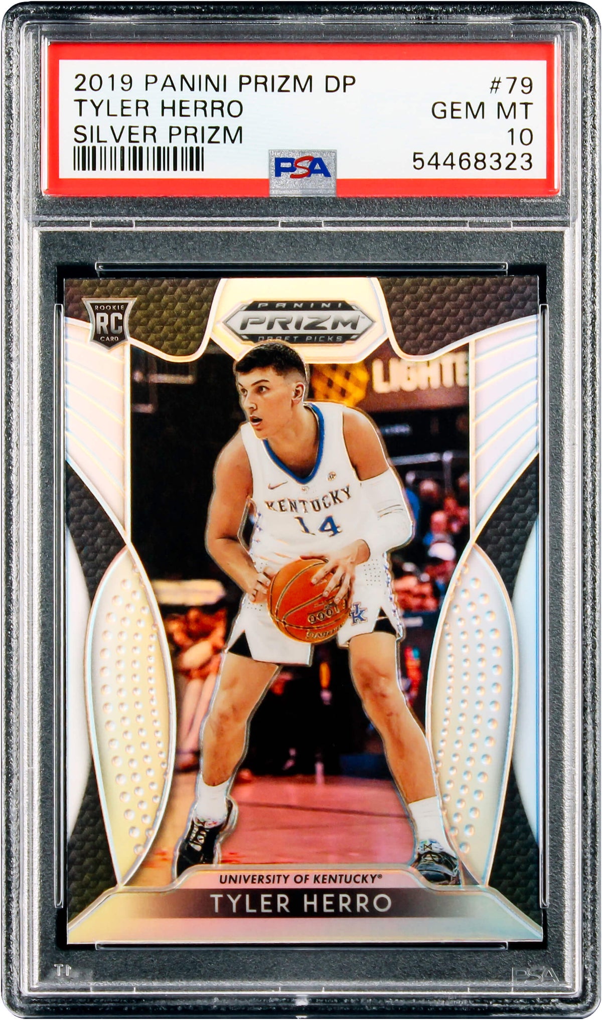 2019 Tyler Herro Panini Prizm Draft Picks Prizms Silver Refractor SP RC Rookie #79 PSa 10 Gem Mint